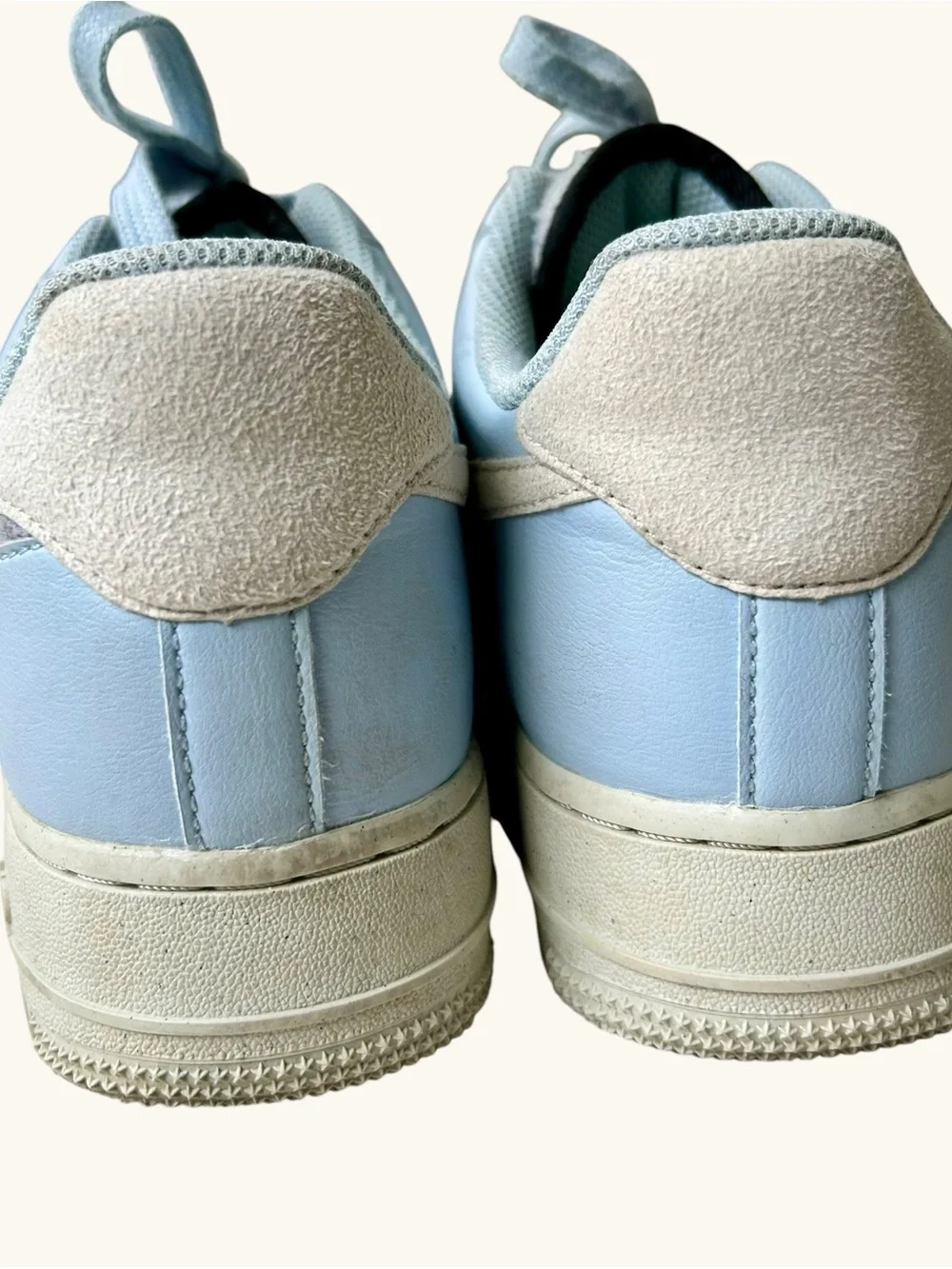 Nike AF1 Next Nature Light Blue Recycled Wool/Felt Swoosh Women’s 7.5